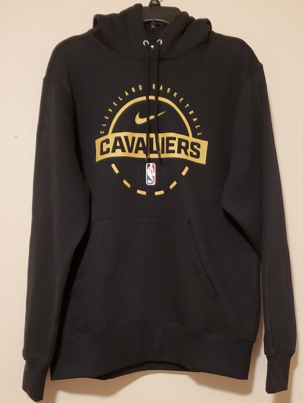 Nike Cleveland Cavaliers Black Crewneck Hoodie with Gold Logo